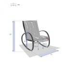 Fotel ogrodowy bujany grafitowy antracytowy  - Atmosphera 6