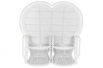 Fotel Peacock Paw Boho biały podwójny - Item International 1