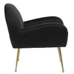 Fotel Retro Elegance czarny złote nogi 3