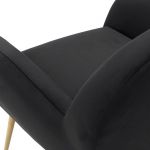 Fotel Retro Elegance czarny złote nogi 5