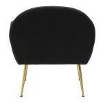 Fotel Retro Elegance czarny złote nogi 6
