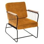 Fotel Retro wire ochra 1