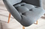 Fotel Scandinavia z podnóżkiem szary  - Invicta Interior 2