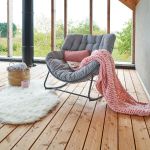 Fotel sofa ogrodowa bujana grafitowa antracytowa - Atmosphera 6