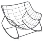 Fotel sofa ogrodowa bujana grafitowa antracytowa - Atmosphera 2