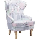 Fotel Wing Chair patchwork Powder Promo  - Kare Design 1