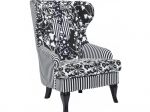 Fotel Wing Chair Villa czarny biały  - Kare Design 1