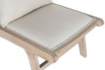 Fotel wypoczynkowy drewniany z poduszką beżowy 6
