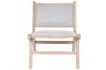 Fotel wypoczynkowy drewniany z poduszką szary jasny  2