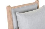 Fotel wypoczynkowy drewniany z poduszką szary jasny  4