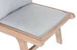 Fotel wypoczynkowy drewniany z poduszką szary jasny  6