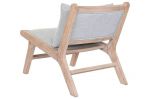 Fotel wypoczynkowy drewniany z poduszką szary jasny  3
