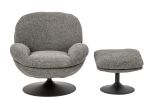 Fotel Lounge Canyon z podnóżkiem szary 5