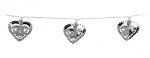 Girlanda deco Heart metalowa srebrna 1