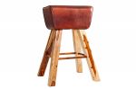 Hoker Krzesło barowe Bock skóra naturalna  6
