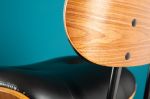 Hoker Krzesło barowe czarne orzech - Invicta Interior 5