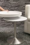 Stolik Illusion biały ze zdejmowaną tacą  - Invicta Interior 2