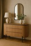kat.II Komoda drewniana Elegant z lamelami 3 szuflady 2