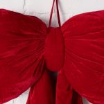 Kokarda 3D czerwona aksamitna 162 cm 2