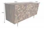 Komoda Alpine Stone Finish 145 cm drewno sheesham  - Invicta Interior 11