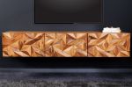 Komoda Alpine Stone Finish szafka wisząca RTV pod TV drewno sheesham - Invicta Interior 1