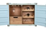 Komoda barek na wino Container niebieska 77 cm  - Item International 4