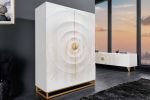 Komoda barek na wino Golden Sunset drewniana mango biała - Invicta Interior 4