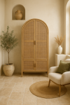 Komoda Boho Luxury szafa z rattanu i drewna - Item International 2