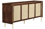 Komoda Capri drewno mango rattan - Item International 2