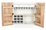 Komoda drewniana barek na wino Flow Wood - Item International 4
