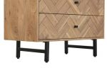 Komoda drewniana Chevron 5 szuflad 10