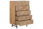 Komoda drewniana Chevron 5 szuflad 4