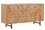 Komoda drewniana Chevron 6 szuflad - Item International 2