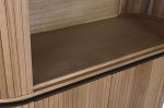 kat.II Komoda drewniana Elegant witryna z lamelami - wady fabryczne - Item International 5