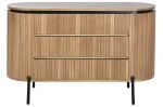 kat.II Komoda drewniana Elegant z lamelami 3 szuflady 1