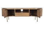 Komoda drewniana Grace RTV z marmurowym blatem 145x48 cm - Item International 5
