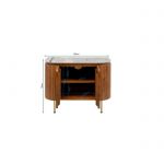 Komoda drewniana Grace z marmurowym blatem 100x78 cm - Kare Design 12