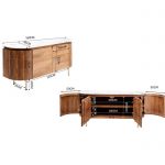 Komoda drewniana Grace z marmurowym blatem 160x78 cm - Kare Design 15