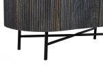 Komoda drewniana kredens Marmur z lamelami czarna  8