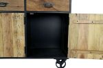 Komoda drewniana Loft na kółkach - Item International 3