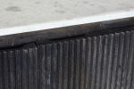 Komoda drewniana Marmur z lamelami czarna 6