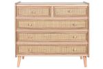 Komoda drewniana Rattan collection 80 cm - Item International 1