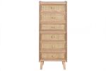 Komoda drewniana Rattan collection z 6 szufladami - Item International 1