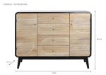 Komoda drewniana Retro round czarna - Item International 9