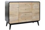Komoda drewniana Retro round czarna - Item International 1