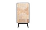 Komoda drewniana Retro round czarna z 5 szufladami - Item International 1