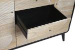 Komoda drewniana Retro round czarna - Item International 6