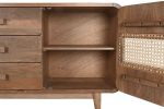 Komoda drewniana Retro z plecionką wiedeńską - Item International 4