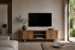 Komoda drewniana RTV Acacia round 150 cm 2