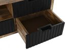 Komoda drewniana RTV pod TV Nero mango - Item International 4